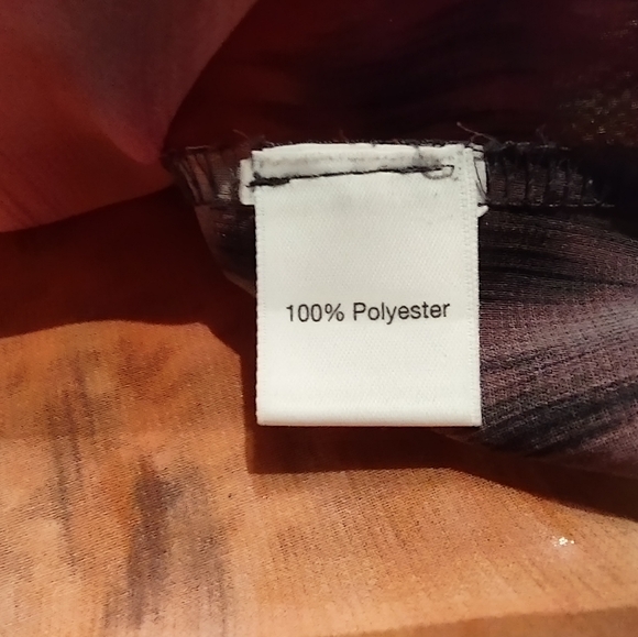 Saks Fifth Avenue Black Label Semi Sheer Multi Coloured Blouse Size Small - Picture 5 of 10